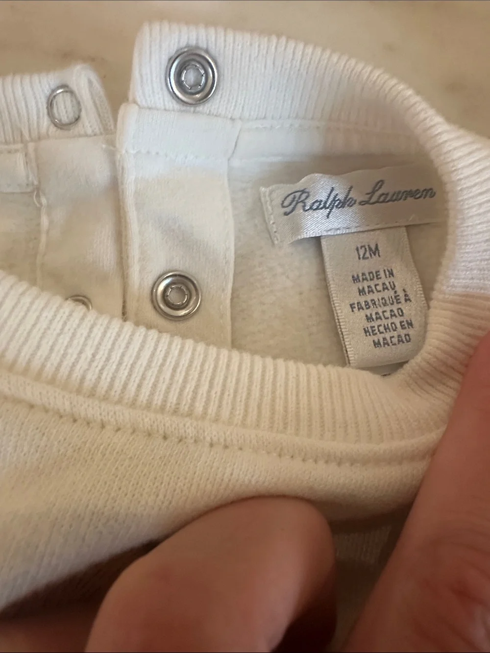 Ralph Lauren White Bear Graphic Sweatshirt & Pants Set